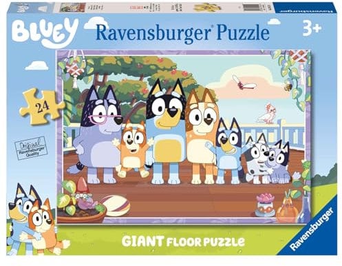 Ravensburger Bluey 24 Piece Giant Floor Jigsaw Puzzle for Kids Age 3 Years Up - Gifts for Toddlers