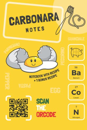 Carbonara notes: a simple notebook with recipe included + bonus one!