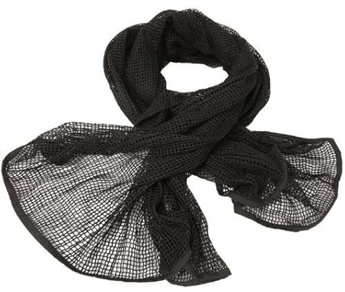 blntackle76 Netzschal zur Tarnung in Khaki/Coyote tan, Camouflage/Woodland, Olive/grün, schwarz Mesh Taktischer Tarnnetz Schal Jagd Airsoft Outdoor ca. 190 x 90 cm (schwarz)