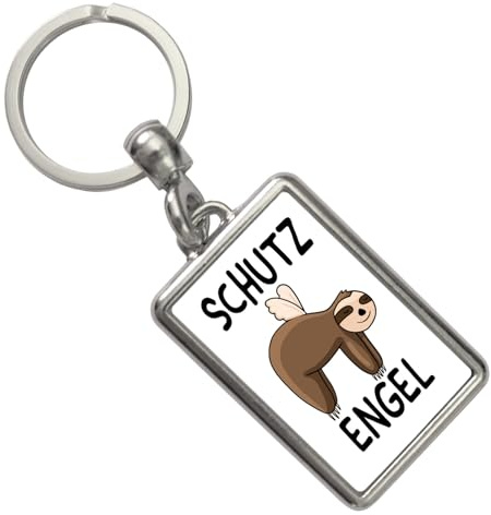 speecheese Schutzengel Faultier Schlüsselanhänger witziger Anhänger für den Schlüsselbund als Geschenk für Fahranfänger die einen Aufpasser gut gebrauchen können