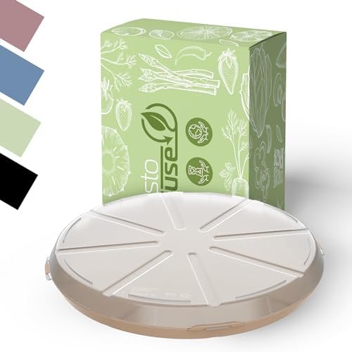 elastoREuse Pizzabox to go 34 cm contenitore con coperchio rotondo – Contenitore impilabile riutilizzabile per pizza – scatola per pizza ecologica lavabile in lavastoviglie e senza BPA