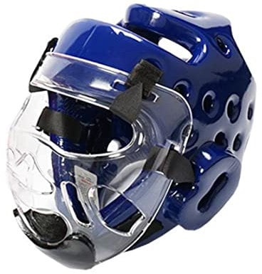 Kid Boxing Headgear Kickboxen Integralhelm Training Sparring Kopfschutz Blau XL Full Face Kopfschutz Karate Sanda Helm Sparring Kopfschutz