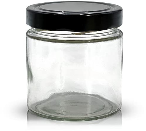 Apoidea – Honiggläser 500g mit DEEP Twistoff Deckel in Schwarz 12 Stück/Honiggläser 500g mit Deckel/Honigglas und Einweckglas Deepglas/Hochwertige Honig Gläser für Ihren eigenen Honig