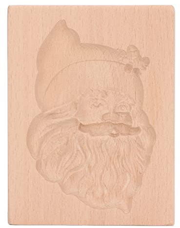Geschnitzte Plätzchenform aus Holz, Keksformen aus Holz, 3D-Pressplätzchenformen für Weihnachten, Küchenbackwerkzeug, DIY-Formen, Plätzchenstempel, Lebkuchenform,(Weihnachtsmann-Form)
