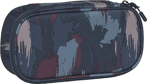Beckmann, Ovales Schlamperetui Sport Junior Blue Brush, Schlampermäppchen Federetui für die Schule, Blue