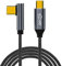 GELRHONR USB C to USB C Cable 100W, Right Angle USB C 3.1 Gen 2 Cable, 10Gbps Data Transfer Fast Charging with 4K Video Output,Compatible with Steam,VR Link,Tablet,Laptops,Type-C Devices (2M/6.5Ft)