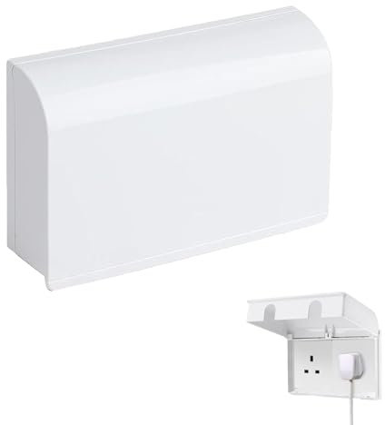 Socket Sleeve Box Child Protection Socket Adhesive Double Position Splash Proof Box White Connected Double Switch Socket Bathroom Kitchen Adhesive Waterproof Box Universal Plug Socket Covers