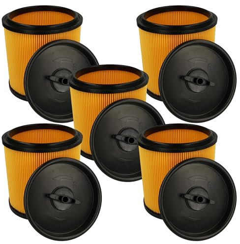 vhbw set da 5x filtro a pieghe piatte sostituisce Grizzly 91092030 per aspirapolvere - Cartuccia filtrante