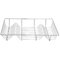 Beaugec Flat Dish Drainer - Large Chrome Wire Drainer - Heavy Duty Economy Storage Rack for Kitchen Plates, Cups, Bowls, Trays and Glass, 48 x 33 x 8.9 cm (Chrome)