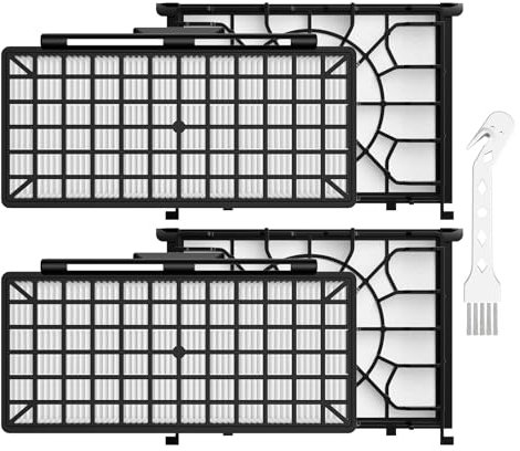 2er-Pack Hepafilter Motorschutzfilter für Siemens Q5.0 extreme silencePower VSQ5X1230 Staubsauger, Ersatzfilter Zubehör für Siemens Bodenstaubsauger - VZ154HFB / VZ02MSF / VSQ5X12M1