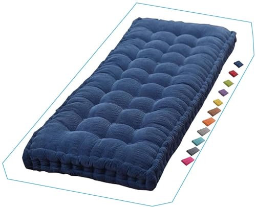 Bankauflage, Sitzkissen Bank, Rutschfestes Bankkissen Outdoor, Sitzpolster Indoor, Gartenbank Kissen 120, 100, 150, 150x45, 150x55, 150 x 40, Sitzauflage Bank für Garten, Terrasse, Schaukel(Denim Blue