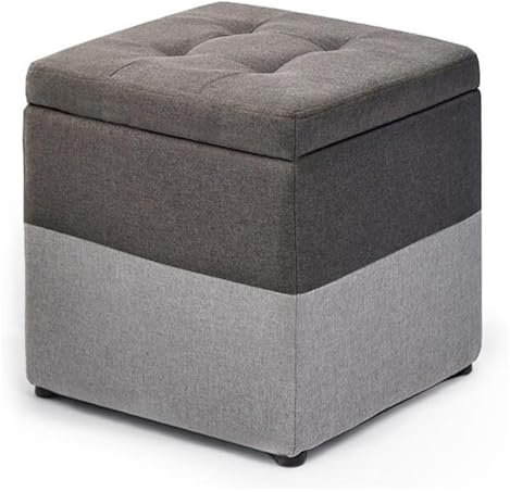 OXOAMP Fußbank Fußhocker, Aufbewahrungshocker, Wohnzimmer-Sofa, Ankleide-/Wechselschuhe, gepolsterte Fußstütze, Kleiner Stuhl, Sitz, Fußstütze, Ottomane, Hocker Komfortabel(Grey)