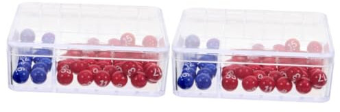 Abaodam 2 Sätze Lotterie-Simulator Nummernauswahlmaschine Partyspiel Bälle Requisiten Tombola-Bälle Funny Toys Fun Toy drehteller Lotteriemaschine mit Bällen Zufallszahlenauswahl Acryl