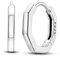 Hapour 925 Sterling Silber Creolen für Frauen Baumeln Ohrringe Kleine Boho Ohrringe Seil Design für Empfindliche Ohren, Doppel Oval Huggie Creolen Geschenke für Sie Muttertag Geburtstag, Sterling