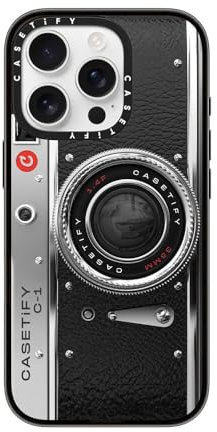 CASETiFY Compact iPhone 16 Pro Case [Lightweight / 4ft. 2X Military Grade Drop Protection/Slim] - Camera Case - Classic - Clear Black