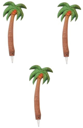 Gogogmee 3St Holzschnitzstift the office büroradio einschenker holzbleistifte kinderf Gel Baum Lieferungen Textmarker Tiere Dank Holzstift Dekorationen für Geburtstagsfeiern am Strand Green