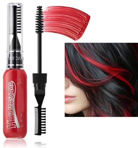 Haar-Kreidekamm, waschbar, temporäre Haarfarbe, Set mit Haarkreide, 8 Farben, für Haarsträhnen, waschbares Haarzubehör