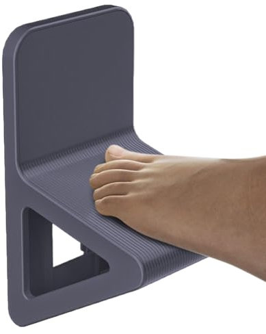 Qutalmi Poggiapiedi per doccia, poggiapiedi per doccia per gambe da barba | Assistente per le gambe per la rasatura della doccia triangolare, gradino stabile per la doccia | Poggiapiedi per vasca da