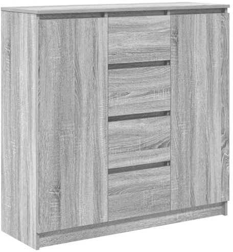 vidaXL Sideboard mit Schubladen Grau Sonoma 100,5x35x98,5 cm