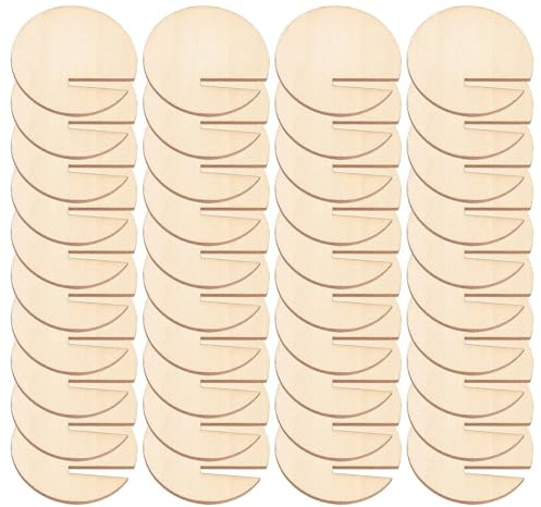 Wood Drink Tags,Cup Identifiers Round | Set of 40 Wedding Name Place Cards, Wine Glass Name Tags, Goblet Drink Marker for Christmas Wedding