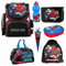 PASO- Schulranzen für Jungen und Mädchen - Schul-Rucksack für Kinder mit Federmäppchen - Schuhbeutel - Spider-Man Motiv - 1-3 Klasse (7er-Set)