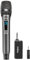 AODICEN Wireless Microphone,UHF Dual Metal Handheld Dynamic Wireless Mics with Rechargeable Receiver, Cycle Charging, for Karaoke, Party, Speech, 160ft, Black