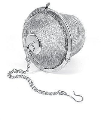 WAONIQ Tea Ball Sphere Strainer Creative Extra Large Stainless Steel Easily Clamps Tight for Hot or Cold Tea 6.5cm Practical