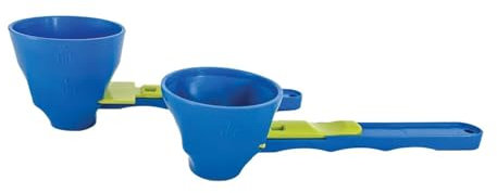 2 cucharas medidoras deslizantes con embudo for proteína en polvo y preentrenamiento | Cuchara medidora de mango largo for gimnasio, creatina y suplementos | Embudo de fácil vertido for polvos (apto f