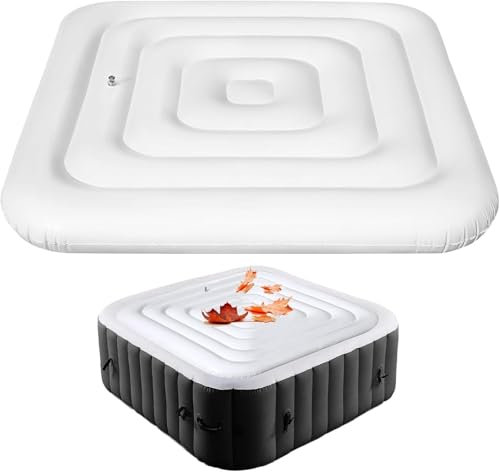 Couvercle De Spa Carré Gonflable, Couvercle De Bain À Remous Gonflable, Couverture De Piscine CarréE BâChe Gonflable, Housse De Protection Couverture pour Spa & Bain À Remous