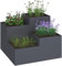 100 x 100 x 60 cm, fioriera quadrata in plastica sintetica per interni ed esterni, con 1 fioriera, facile da montare, per balcone