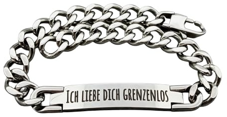 Generisch Armband Herren & Damen Mit Gravur – Partner Armbänder Aus Edelstahl Mit Individueller Lasergravur Für Paare – Personalisiert Mit Namen Und Daten – Personalisierter Schmuck