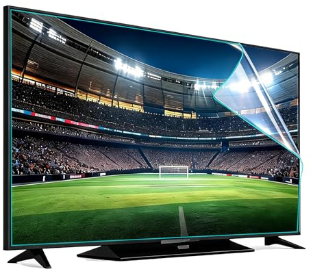 Generisch Mattierter Displayschutz 55 Zoll für LCD/LED Fernseher, Blendfreier & Blaulichtfilter Augenschutzfolie, Kratzfestes Augenschutzpanel für Indoor & Outdoor TV (55in 1221 * 689mm)