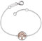 Engelsrufer Pulsera para mujer de plata de ley y colgante del árbol de la vida, oro rosa, cierre de mosquetón, ajustable en dos longitudes, sin níquel, talla única, Plata, Circonita cúbica