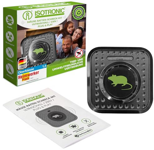 ISOTRONIC Schädlingeschutz Mäuseschutz Mäuseabwehr 230V Rattenabwehr gegen Mäuse und Ratten (1)