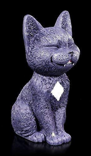 Grinsende Katzen Figur - Count Kitty | Deko Statue Vampir-Katze