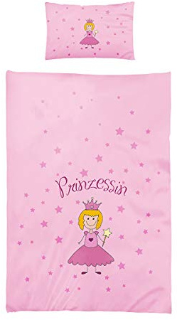 optidream Renforcé Kinderbettwäsche Prinzessin 100x135 cm + 40x60 cm