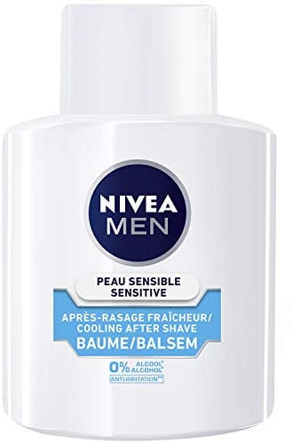 NIVEA MEN Sensitive Cool Aftershave Balsam - Alkoholfrei - Aftershave Balm Mit Algenextrakt und Kamille - 100 ml