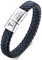 XUANPAI Type 2 Diabetes Handgemachte Geflochtene Armreif Magnetverschluss Leder Notfall Medical Alert ID Armbänder für Männer