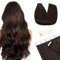 TESS Tape Extensions Echthaar Dunkelbraun #2 Klebeband Haarteile Tape in Haarverlängerung Remy Human Hair Glatt 10 Stück 24(60cm)-25g