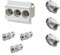 Neozed Sicherungssockel Set D02 - Schraubsicherung - 16A / 20A / 25A / 35A / 50A / 63A - Schmelzsicherung Schraubsicherung E18 Keramik 3 polig, Größe: 16A