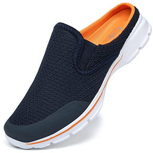 CELANDA Zoccoli e Sabot Donna Uomo Ciabatte Leggero Traspiranti Pantofole da Casa Comode Antiscivolo Scarpe da Giardino Spiaggia all'aperto, Arancio Blu 38 EU