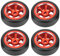 RC Drift Tire, 4 Stück RC Metal Drift Tire RC Autozubehör Kompatibel mit Wltoys K969 K989 P929 1/28 RC(rot), Zubehör Fastening Parts für Modellautos