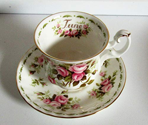 Royal Albert/June - Set di 2 tazze da collezione, modello originale, Bone China/piccola