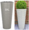 MELTOM Pot de Fleurs étroit et Rond avec Effet 3D ondulé, Insert Amovible Haut (Grau, 3XL - 79 cm)