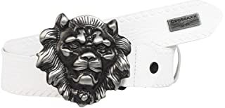 Cipo & Baxx Herren Leder Gürtel Belt Accessoire Design Ausgefallen Schließe CG196 Weiß Gr.90
