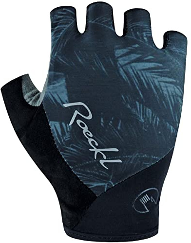 Roeckl Danis 2023 Fahrradhandschuhe, kurz, für Damen, Schwarz/Grau, Größe 8
