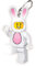 LEGO Iconic Bunny Suit Guy Keychain Light - Figura alta 3 pollici (KE73H), bianco