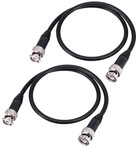 urcianow BNC Male to BNC Male Coax Cable 50CM RG58 Low Loss Coaxial Cable 50ohms with BNC Connectors BNC Extensor Antenna Cable for HAM Video Cameras CCTV Systems Oscilloscopes VCR WLAN Pack of 2