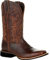 Stivali da Cowboy da Uomo Vintage Stivali Western Quadrato Testa Ricamo Modello Stivali a metà Polpaccio Antiscivolo Patchwork Stivali da Equitazione Lavoro Escursionismo 38-48 (45,Marrone)