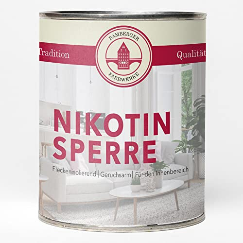 Bamberger Farbwerke Nikotinsperre Nikotinfarbe Isolierfarbe gegen Flecken (Weiss) (10L)